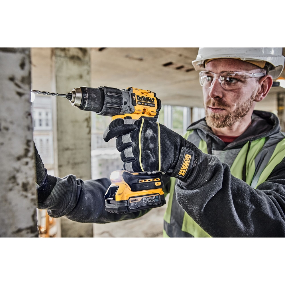 Perceuse-visseuse percussion compacte XR 18V 1,7Ah Li-Ion Brushless - POWERSTACK - DCD805E2T-QW - DEWALT