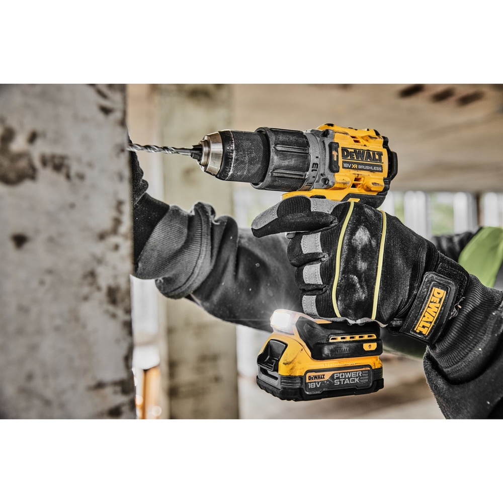 Perceuse-visseuse percussion compacte XR 18V 1,7Ah Li-Ion Brushless - POWERSTACK - DCD805E2T-QW - DEWALT