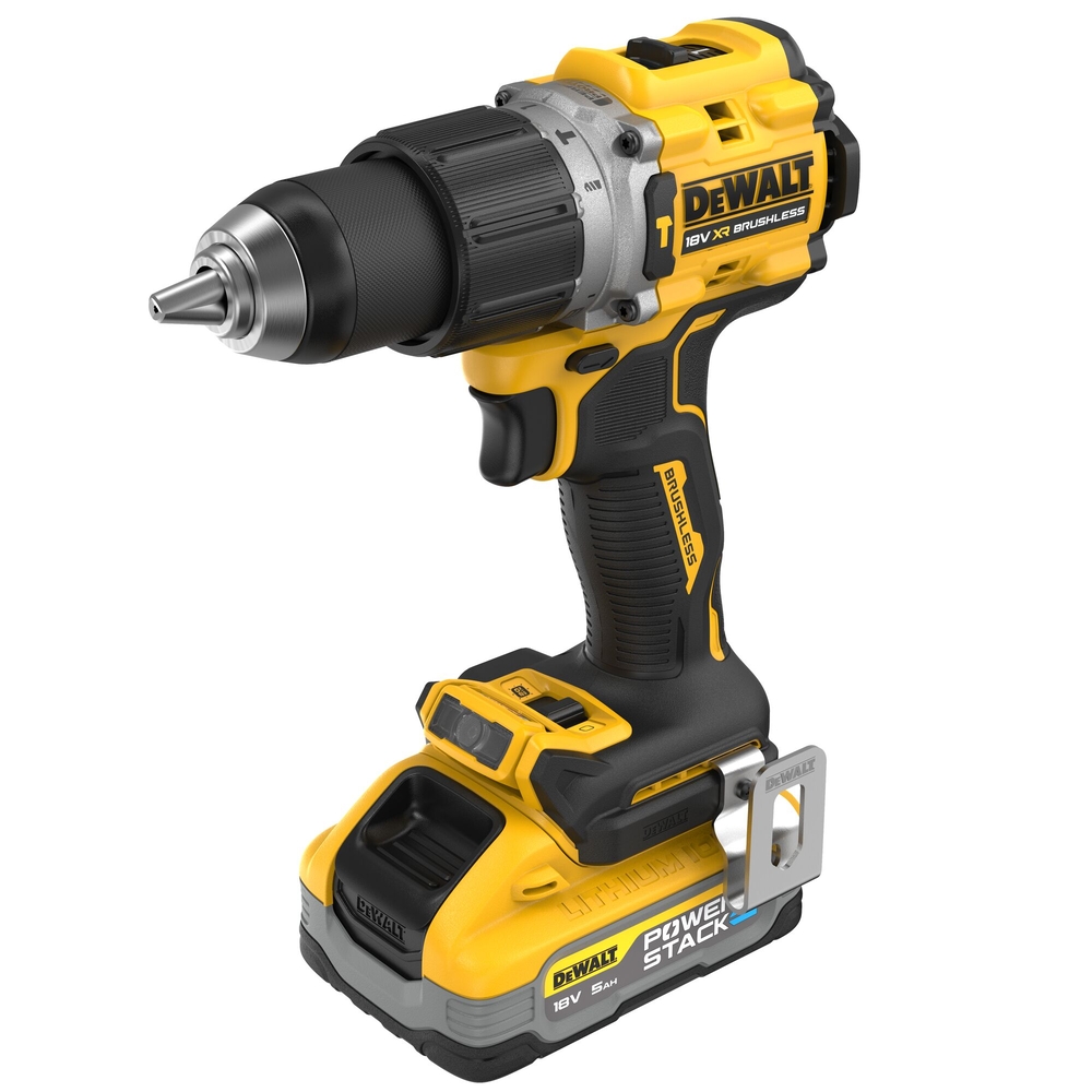 Perceuse-visseuse percussion compacte XR 18 V 5 Ah Li-ion Brushless POWERSTACK - DCD805H2T-QW - DEWALT