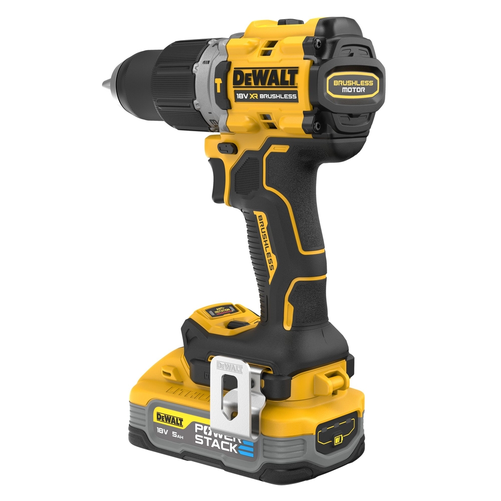 Perceuse-visseuse percussion compacte XR 18 V 5 Ah Li-ion Brushless POWERSTACK - DCD805H2T-QW - DEWALT