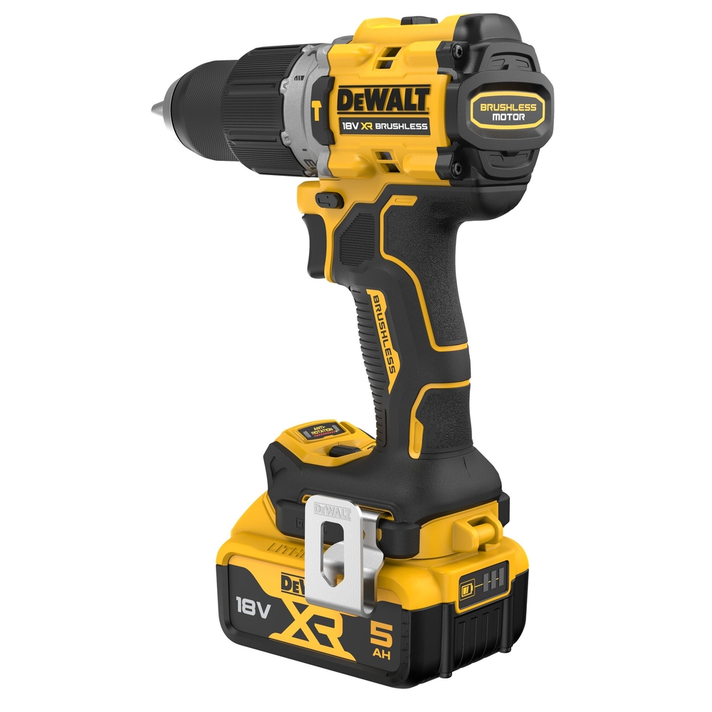 Perceuse-visseuse percussion compacte XR 18 V 5 Ah Li-Ion Brushless - DCD805P2T-QW - DEWALT