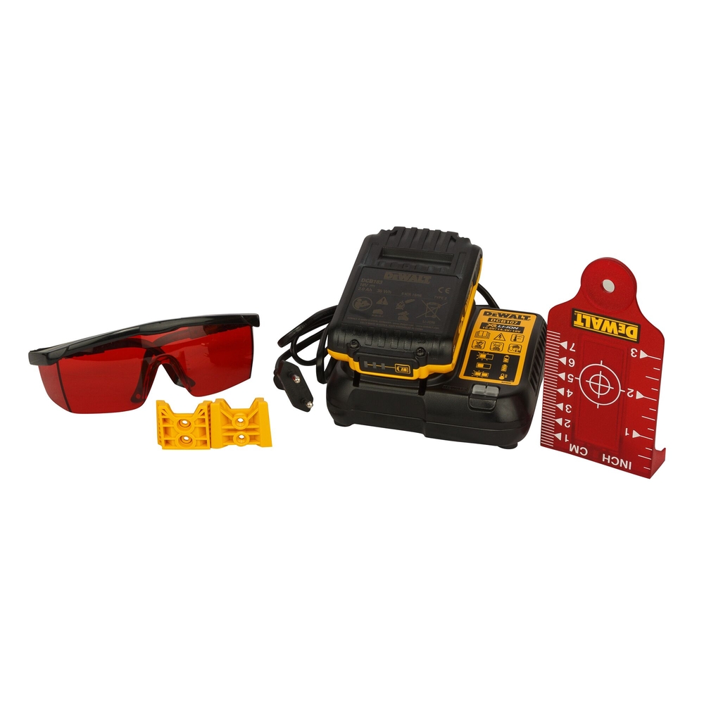 Niveau laser rotatif intérieur 18 V 2 Ah Li-Ion - faisceaux rouges - DCE074D1R-QW - DEWALT