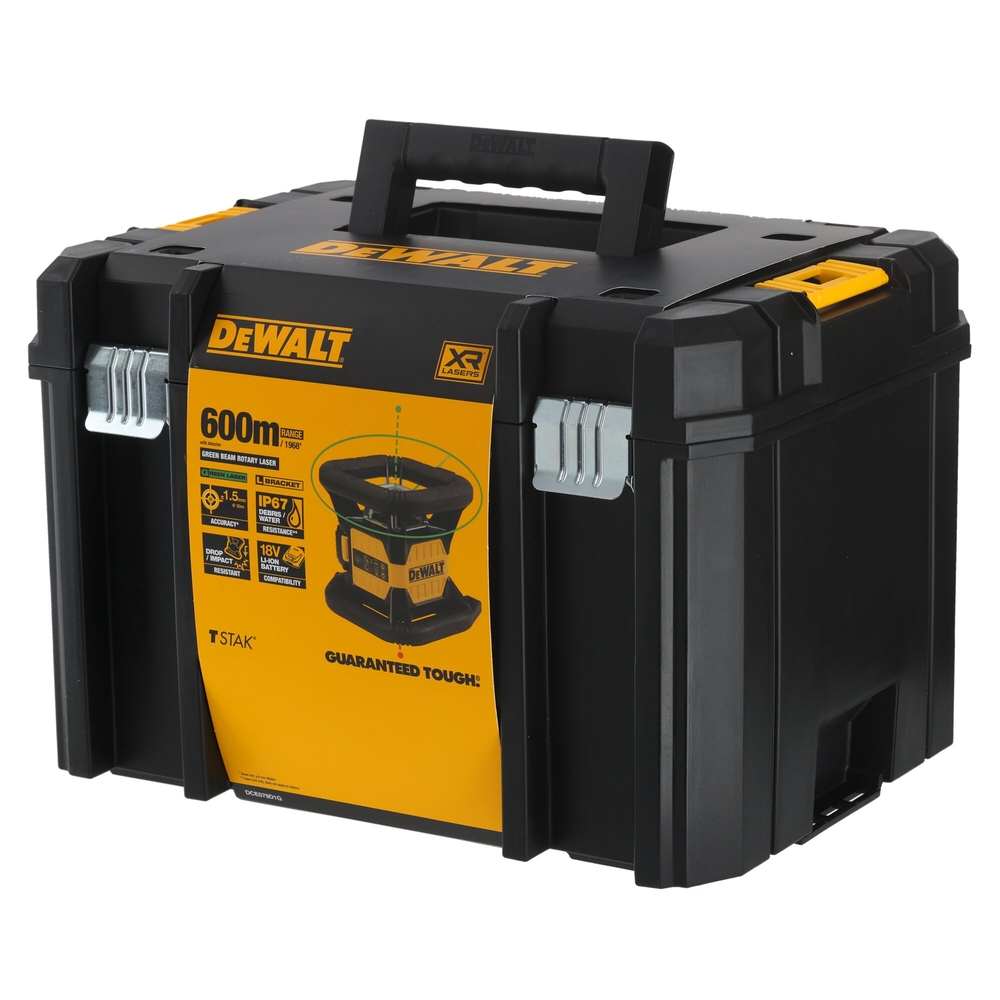 Niveau laser rotatif double pente intérieur/extérieur 18 V 2 Ah - faisceau vert - DCE079D1G-QW - DEWALT