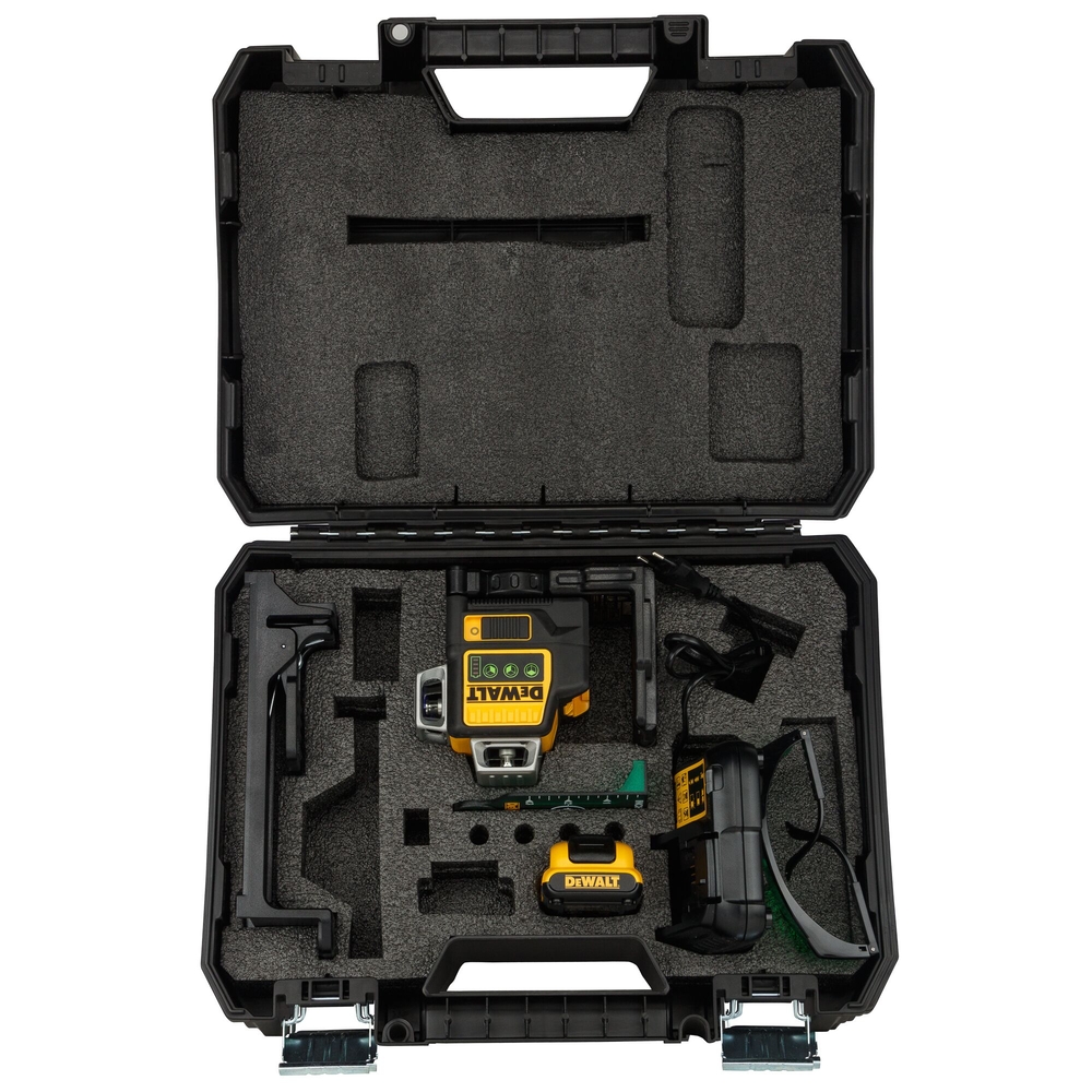 Niveau laser multilignes 3 x 360° XR 12 V 2 Ah Li-Ion - faisceaux verts - DCE089D1G-QW - DEWALT