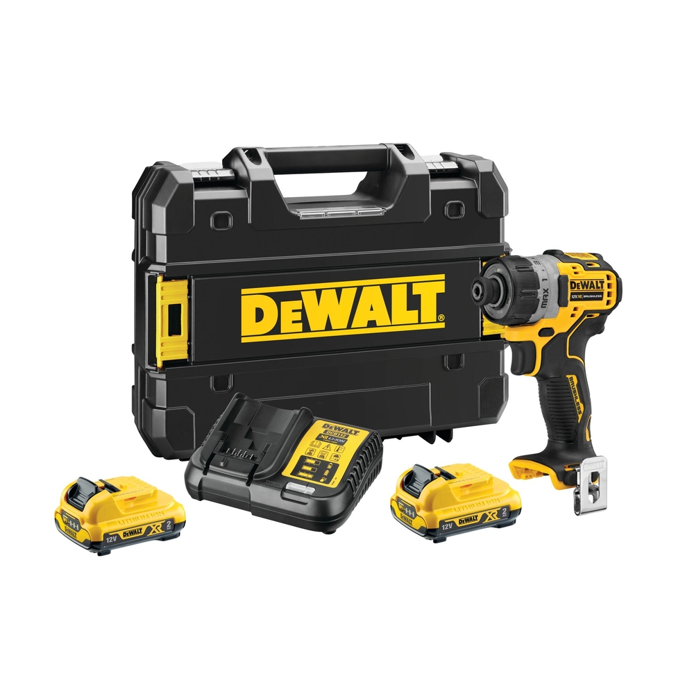 Visseuse XR 12 V 2 Ah Li-Ion Brushless - 2 batteries/chargeur/coffret TSTAK - DCF601D2-QW - DEWALT