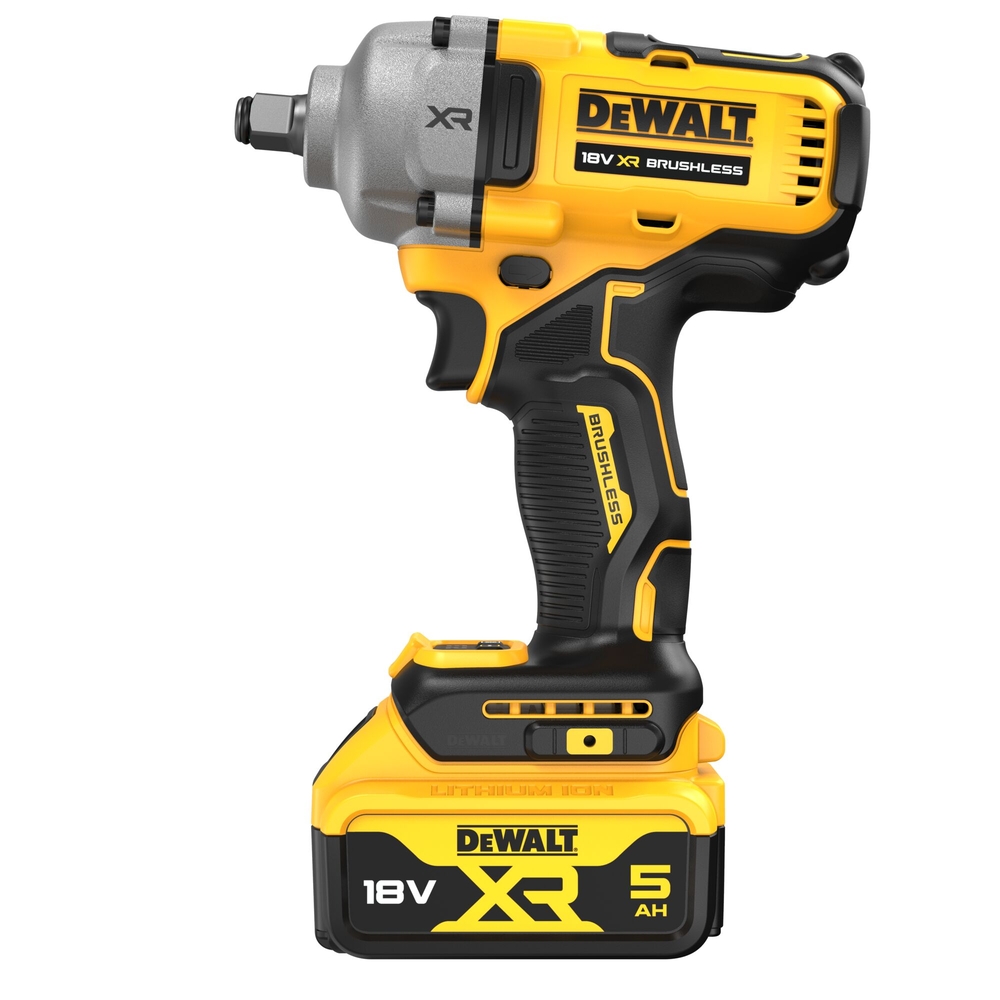 Boulonneuse à chocs 1/2‘’ XR 18 V 5 Ah Li-Ion Brushless 812 Nm - jonc de sécurit - DCF891P2T-QW - DEWALT