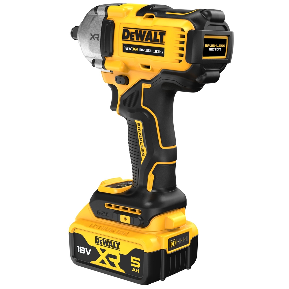 Boulonneuse à chocs 1/2‘’ XR 18 V 5 Ah Li-Ion Brushless 812 Nm - jonc de sécurit - DCF891P2T-QW - DEWALT