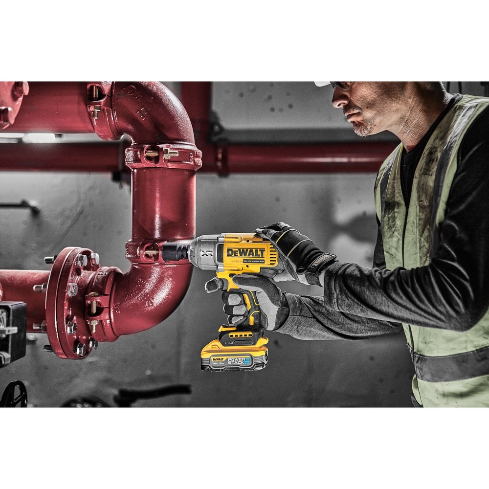 Boulonneuse ½” XR 18 V 5 Ah Brushless 1396 Nm - jonc de sécurité - POWERSTACK - DCF900H2T-QW - DEWALT