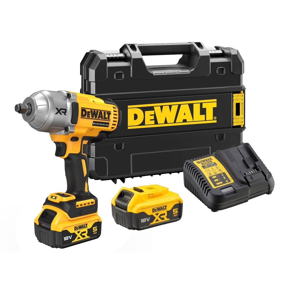 Boulonneuse ½” XR 18 V 5 Ah Li-Ion Brushless 1396 Nm - jonc de sécurité  - DCF900P2T-QW - DEWALT