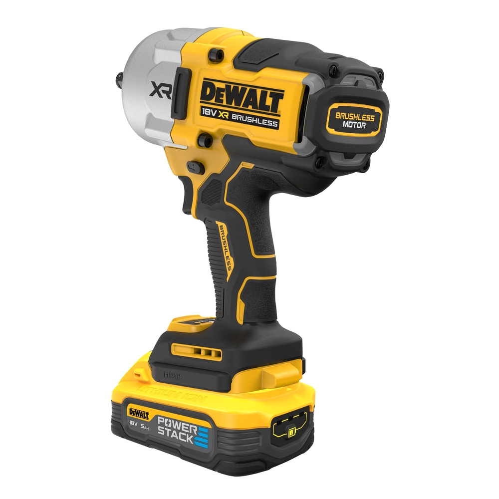 Boulonneuse ½” XR 18V 5Ah Li-Ion Brushless 1632Nm - Jonc de sécurité -POWERSTACK - DCF961H2T-QW - DEWALT