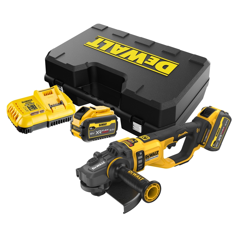 Meuleuse 230 mm XR FLEXVOLT 54V 3Ah Li-Ion Brushless - 2 batteries, coffret - DCG460X2-QW - DEWALT