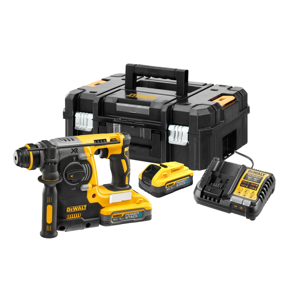Perforateur SDS-plus XR 18 V 5 Ah Li-Ion Brushless 2,1 J - POWERSTACK - DCH273H2T-QW - DEWALT