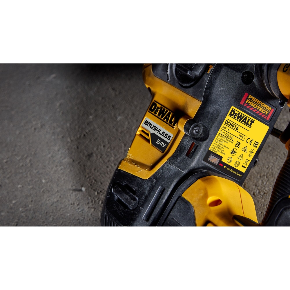 Perforateur burineur SDS-plus XR FLEXVOLT 54V Brushless 4.5J - DCH416NT-XJ - DEWALT