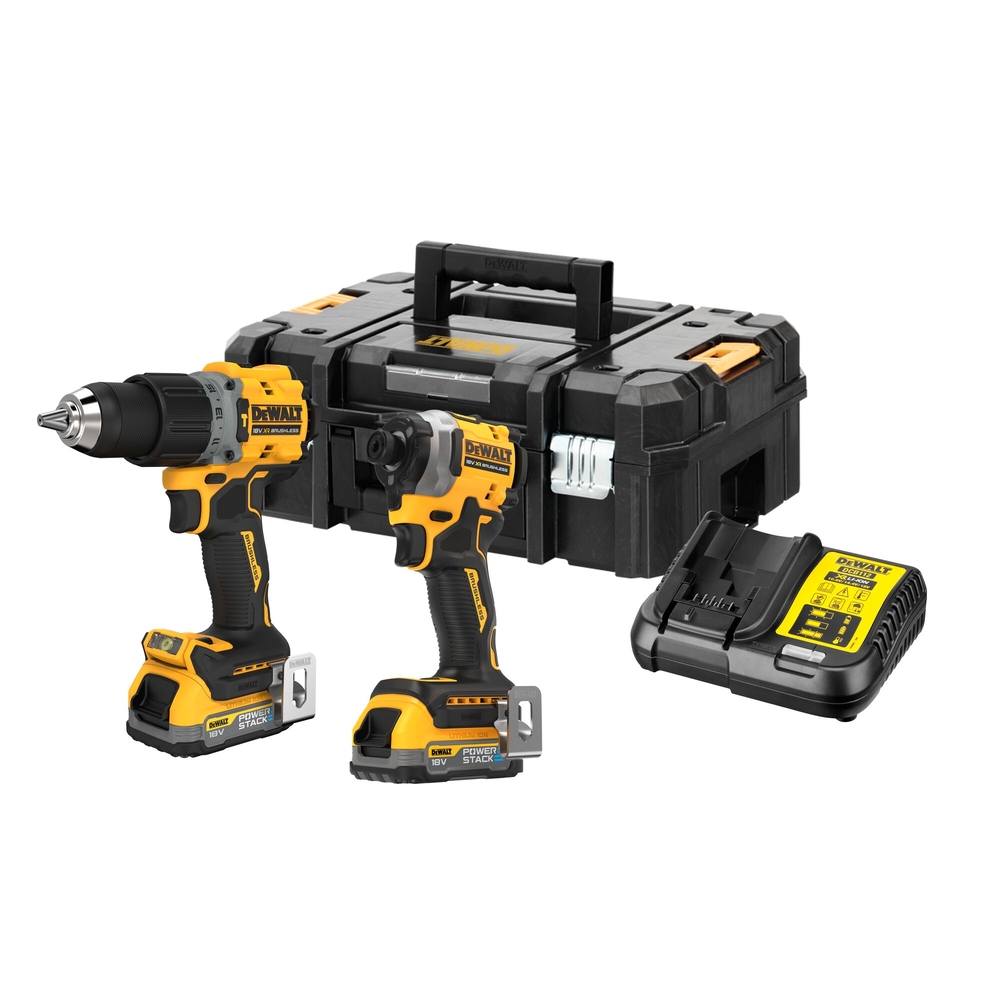 Kit 2 outils XR 18 V 1,7 Ah Li-Ion Brushless POWERSTACK - DCK2050E2T-QW - DEWALT