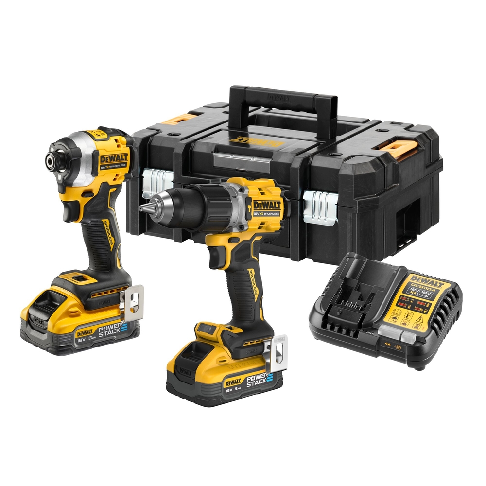 Kit 2 outils XR 18 V 5 Ah Li-Ion Brushless POWERSTACK - DCK2050H2T-QW - DEWALT