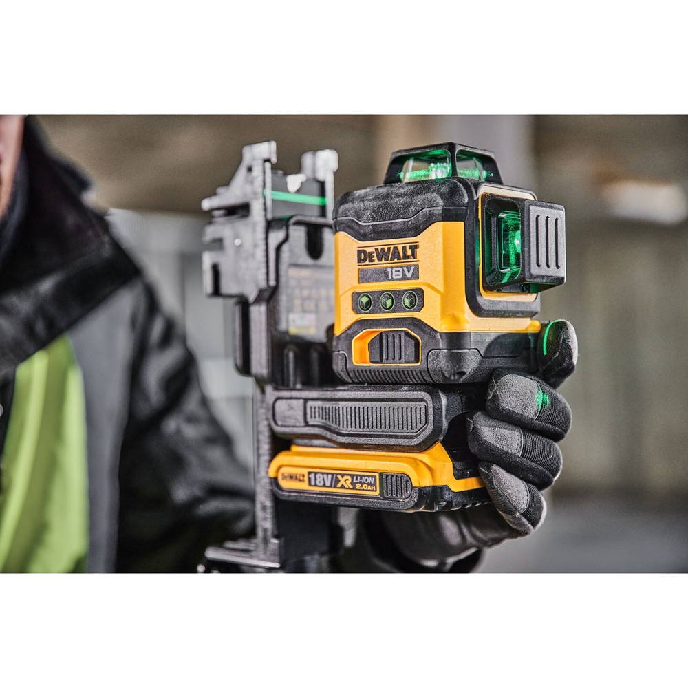 Niveau laser multilignes 3 x 360° compact XR 18 V - faisceaux verts - DCLE34031N-XJ - DEWALT