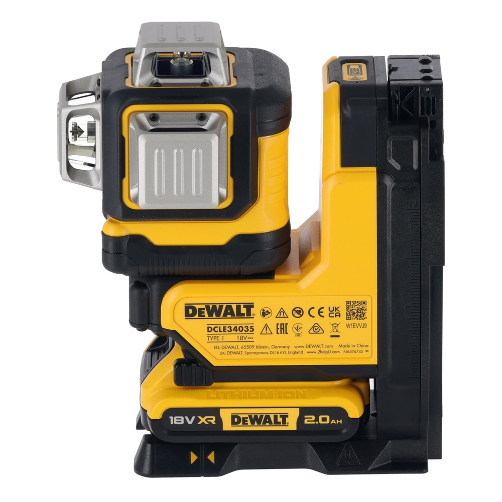 Niveau laser multilignes 3x360° XR 18V 2Ah Li-Ion - faisceaux verts-télécommandé - DCLE34035D1-QW - DEWALT