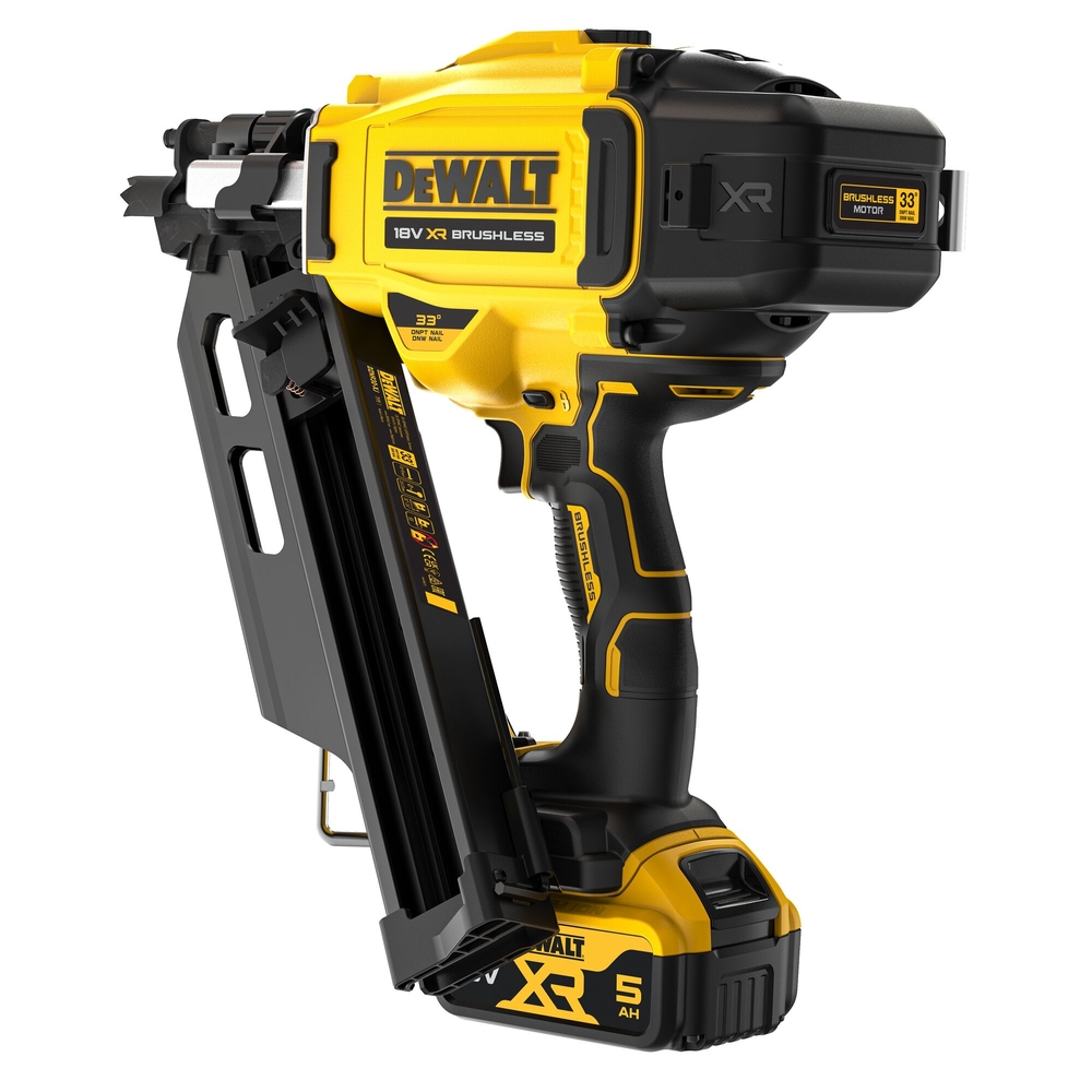 Cloueur de charpente XR 18V 5Ah Li-Ion Brushless - DCN930P2-QW - DEWALT