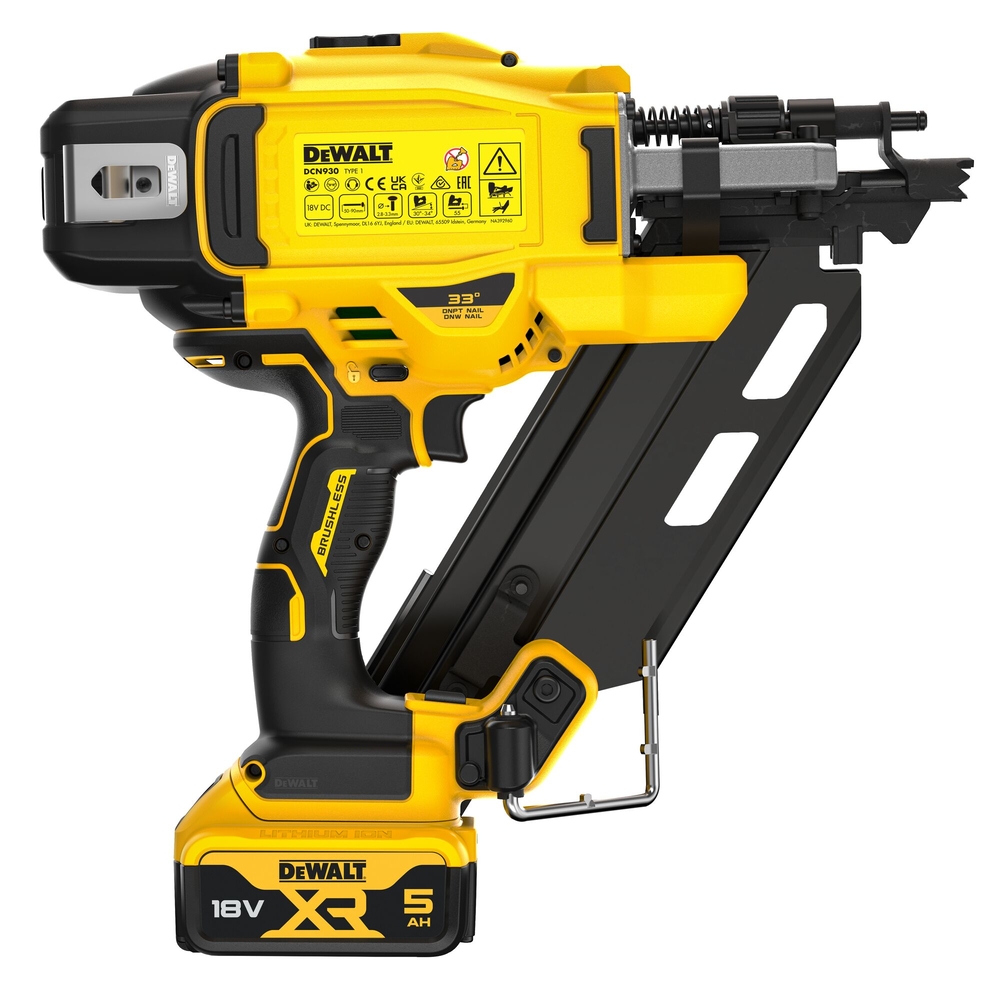 Cloueur de charpente XR 18V 5Ah Li-Ion Brushless - DCN930P2-QW - DEWALT