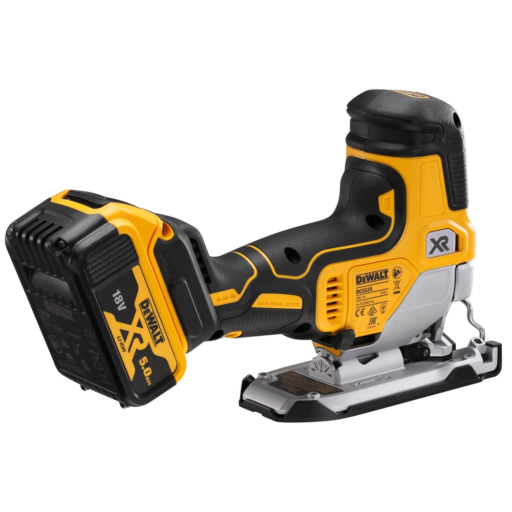 Scie sauteuse à prise par le corps XR 18 V 5 Ah Li-Ion Brushless  - DCS335P2-QW - DEWALT