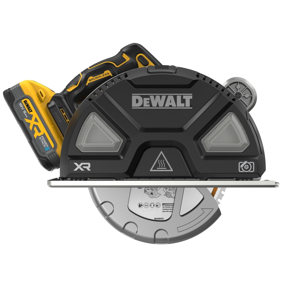 Scie circulaire métal 184 mm XR 18V 5Ah Li-ion Brushless - POWERSTACK - DCS383H2-QW - DEWALT