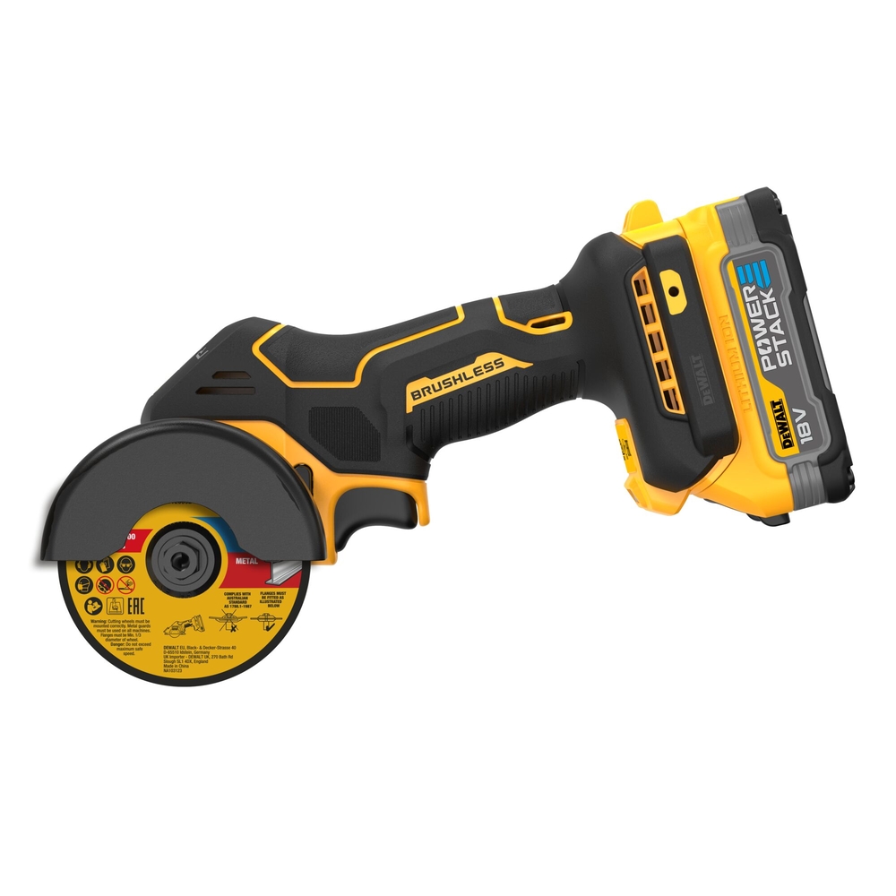 Meuleuse 76 mm XR 18 V 1,7 Ah Li-Ion Brushless POWERSTACK - DCS438E2T-QW - DEWALT