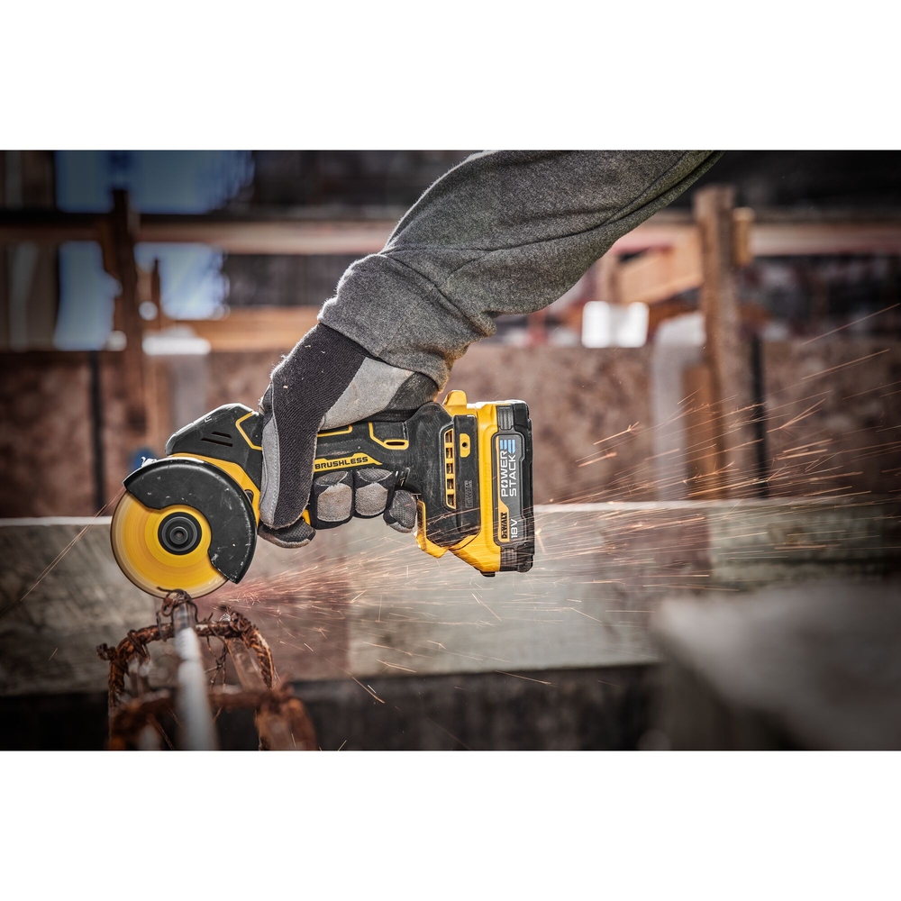 Meuleuse 76 mm XR 18 V 1,7 Ah Li-Ion Brushless POWERSTACK - DCS438E2T-QW - DEWALT