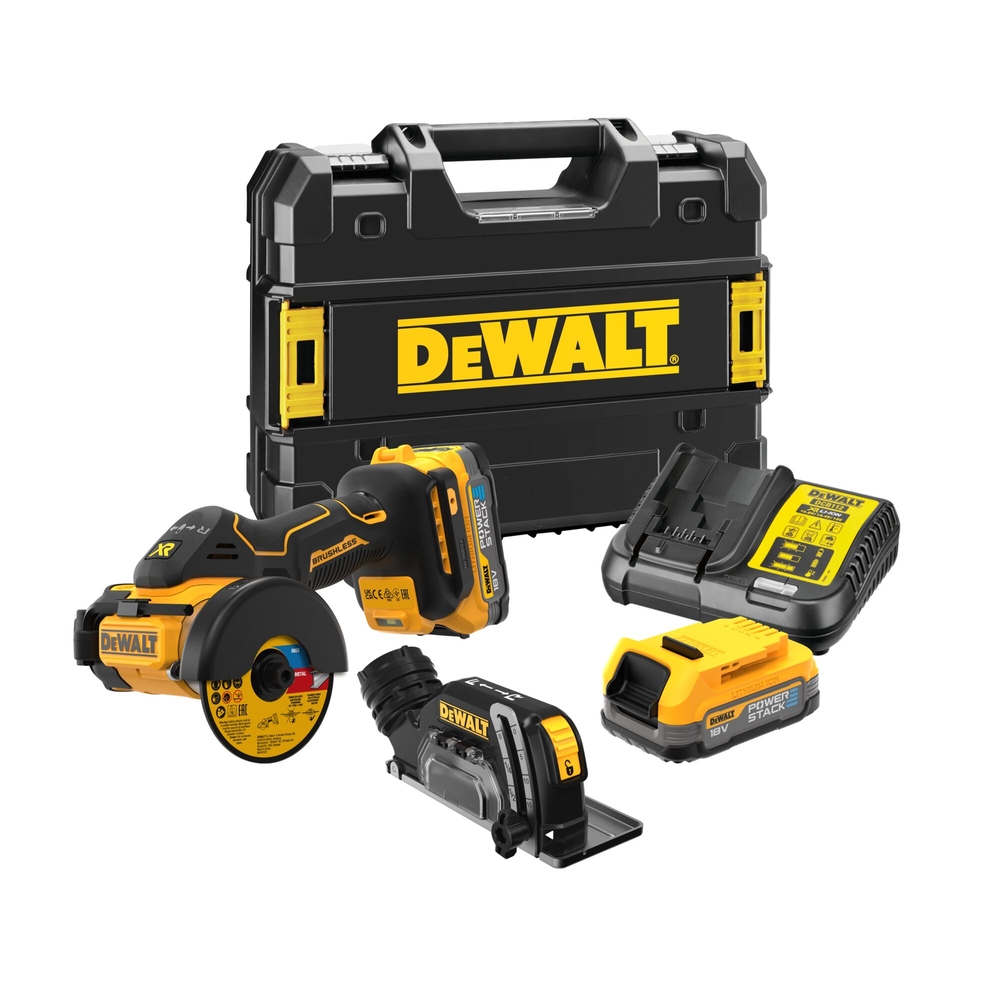 Meuleuse 76 mm XR 18 V 1,7 Ah Li-Ion Brushless POWERSTACK - DCS438E2T-QW - DEWALT