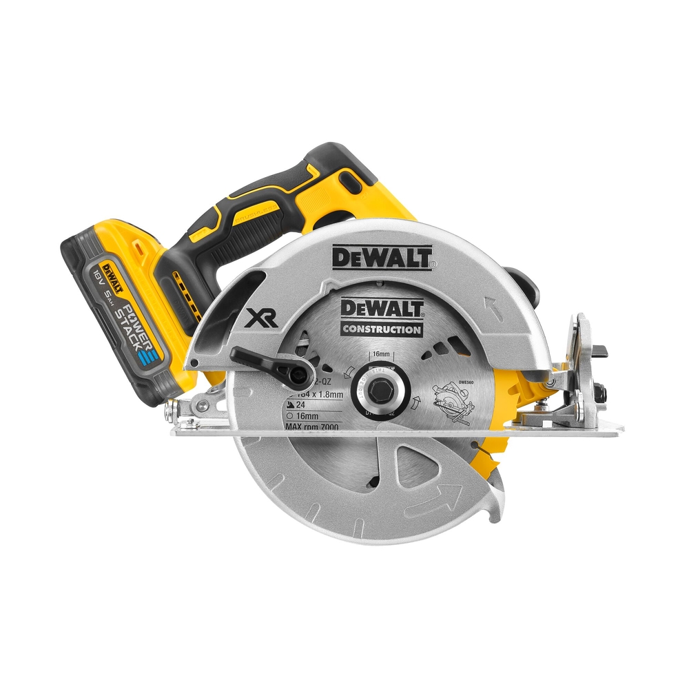 Scie circulaire XR 18 V 5 Ah Li-Ion Brushless 184 mm - POWERSTACK - DCS570H2T-QW - DEWALT
