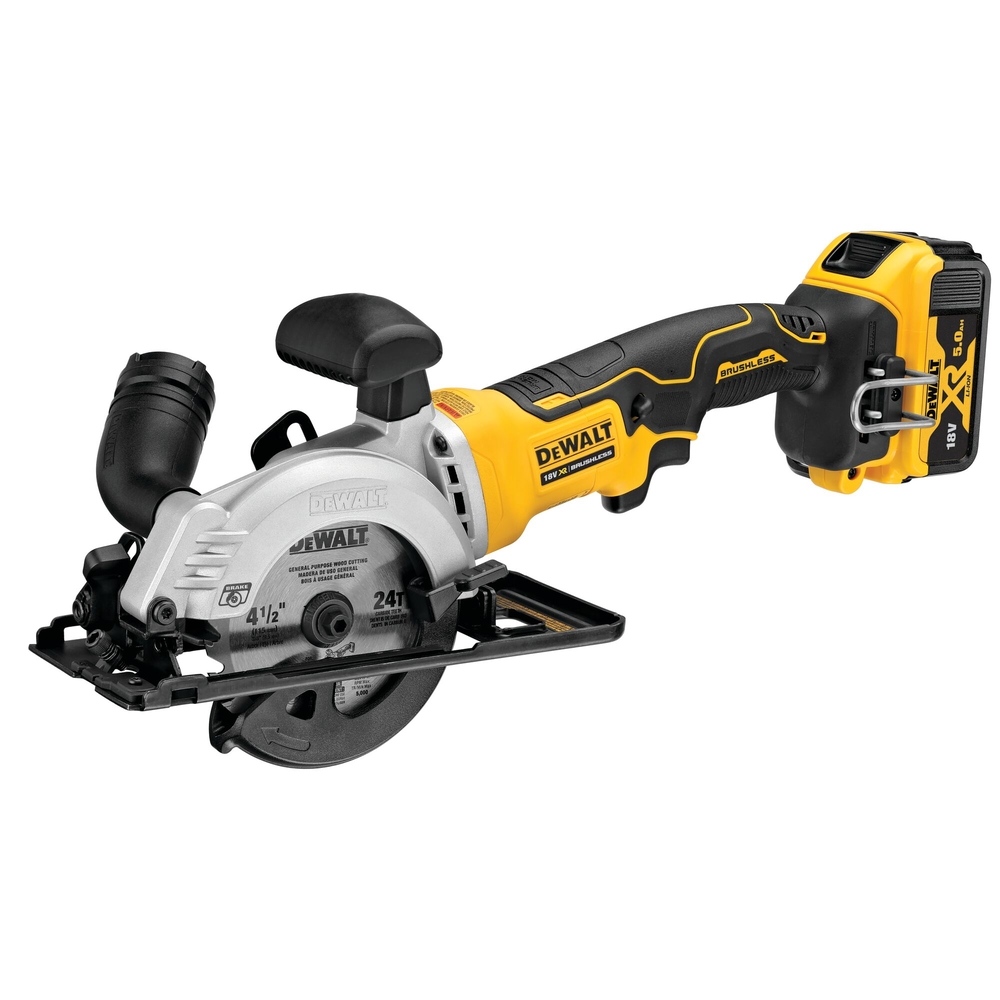 Scie circulaire XR 18 V 5 Ah Li-Ion Brushless 115 mm - DCS571P2-QW - DEWALT