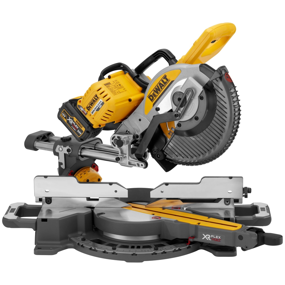 Scie à onglets radiale XR FLEXVOLT 54 V 2 Ah Li-Ion Brushless 250 mm - DCS727T2-QW - DEWALT
