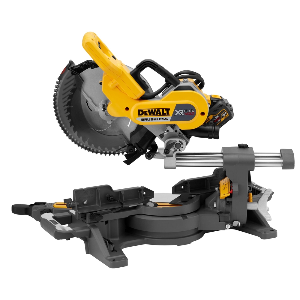 Scie à onglets radiale XR FLEXVOLT 54 V 2 Ah Li-Ion Brushless 250 mm - DCS727T2-QW - DEWALT
