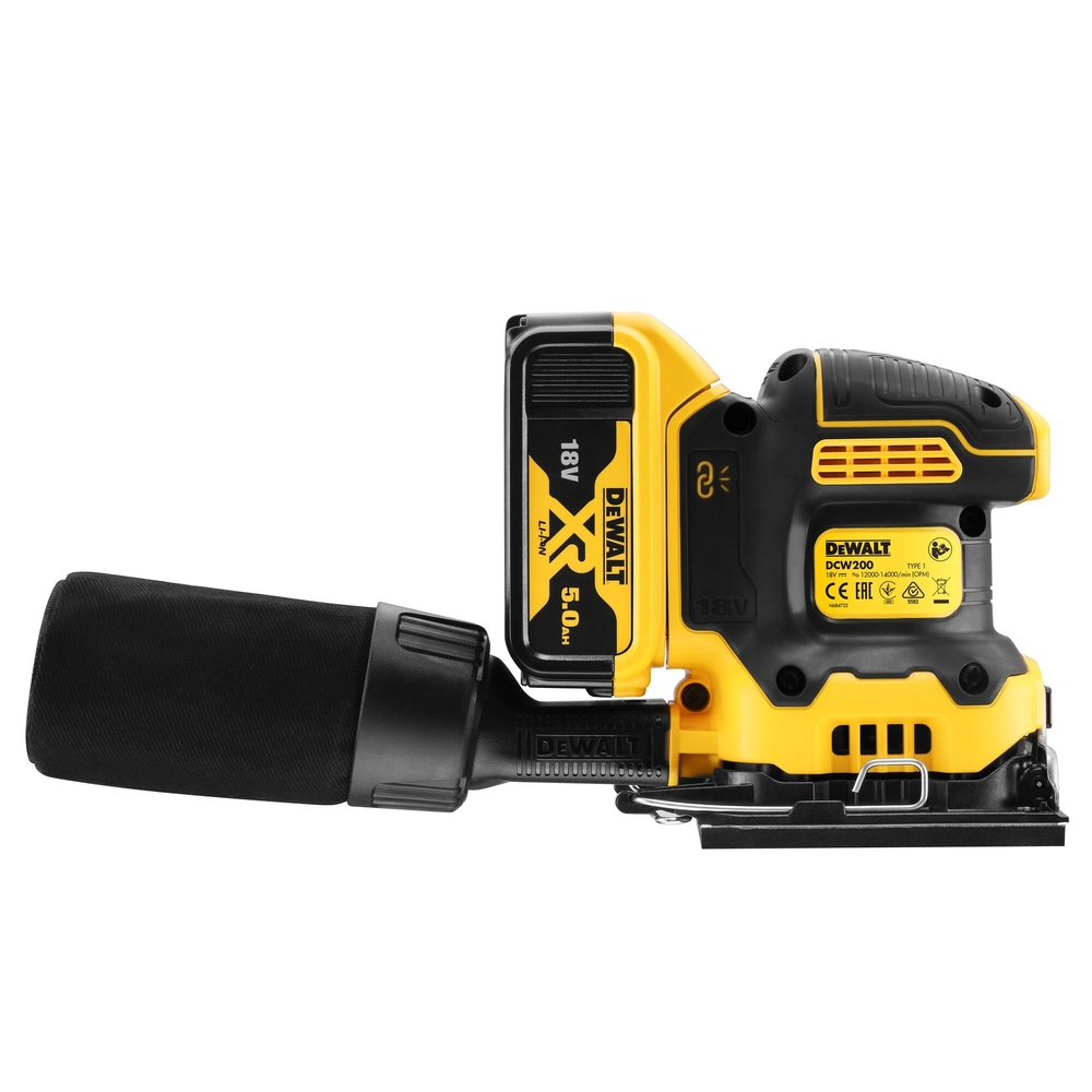 Ponceuse 1/4 de feuille XR 18 V 5 Ah Li-Ion Brushless - DCW200P2-QW - DEWALT