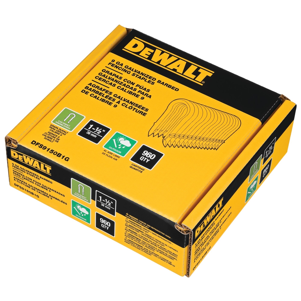 Agrafes crantées électro-zinguées 40 mm - DFS9150B1G-QZ - DEWALT