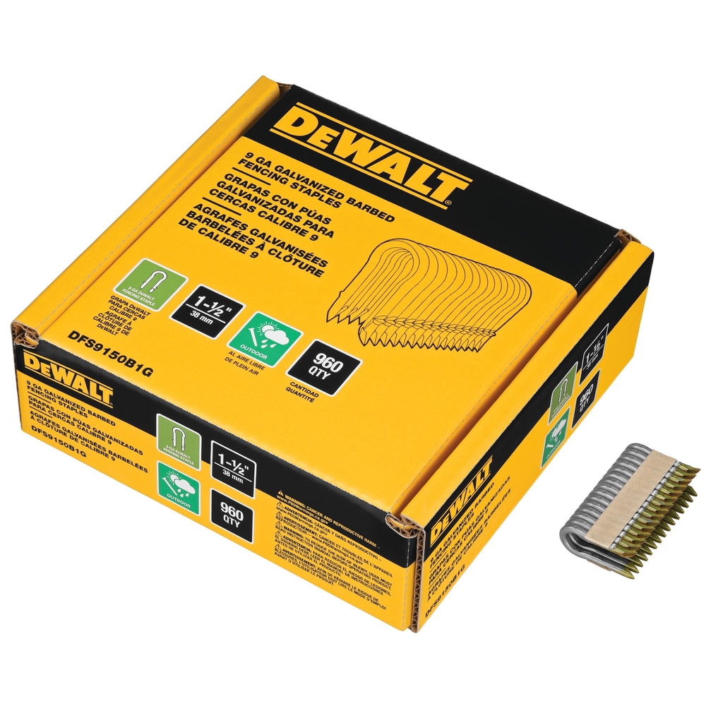 Agrafes crantées électro-zinguées 40 mm - DFS9150B1G-QZ - DEWALT