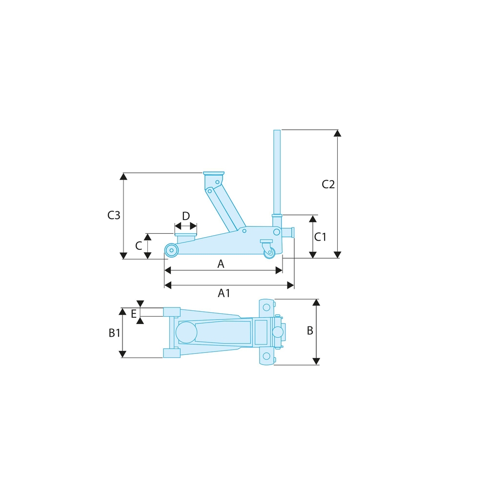 Cric rouleur compact extra-plat 2 tonnes - FACOM - DL.2LP