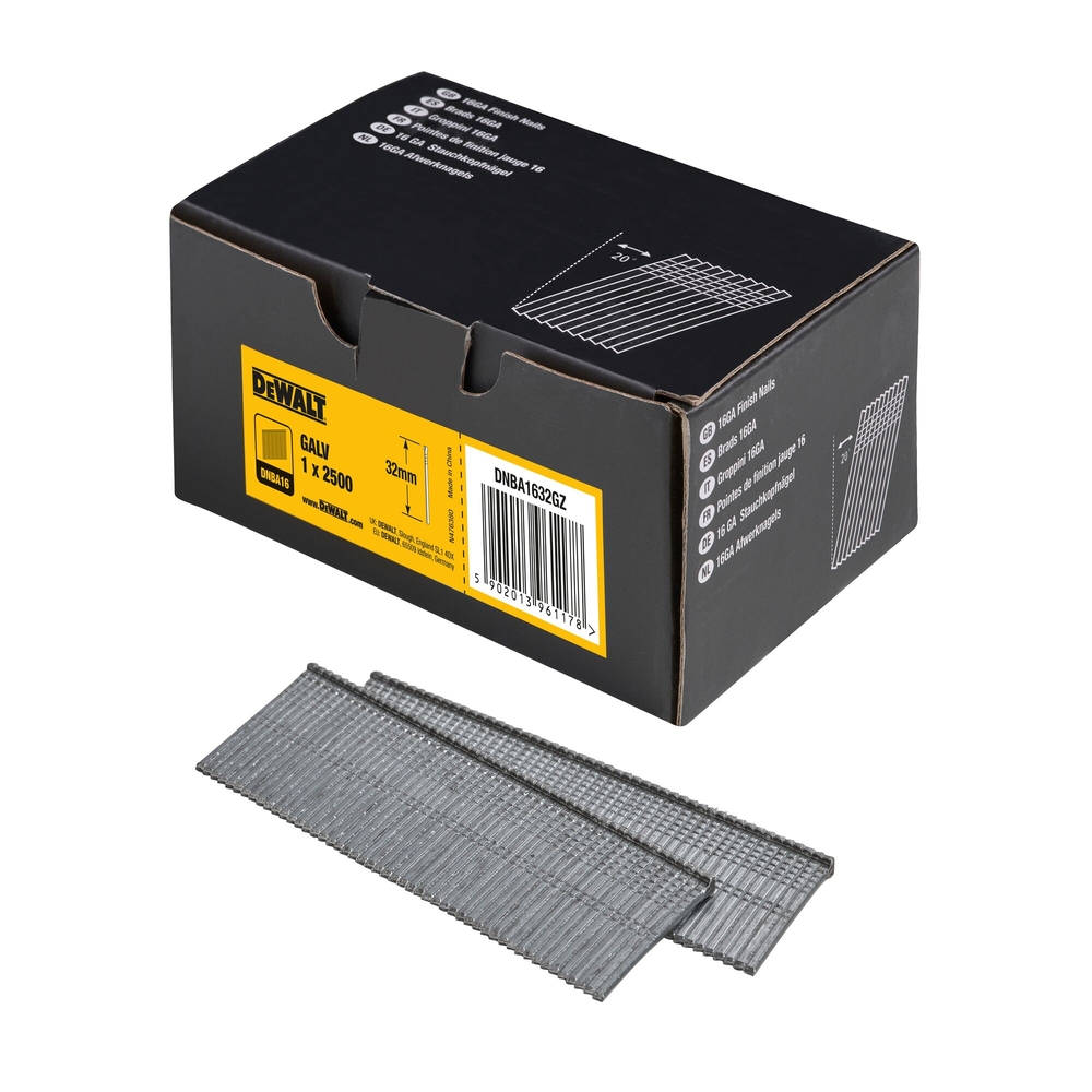 Pointes 16Ga 20°1,2 x 32 mm - DNBA1632GZ - DEWALT