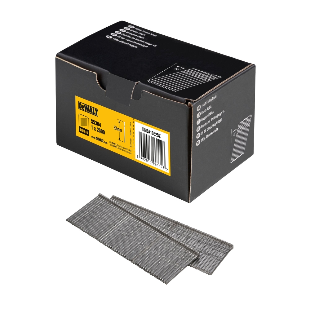 Pointes 16Ga 20° inox 1,2 x 32 mm - DNBA1632SZ - DEWALT