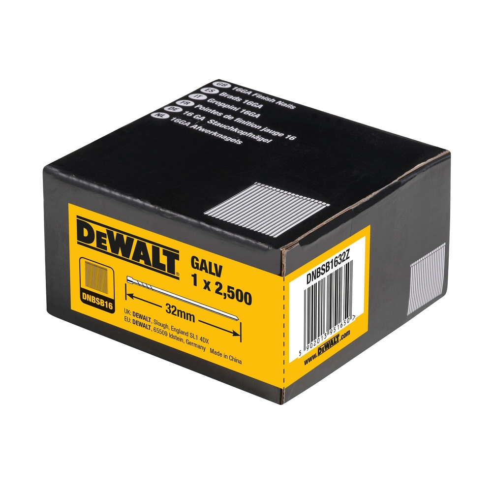 Pointes 16Ga 1,2 x 32 mm - DNBSB1632Z - DEWALT