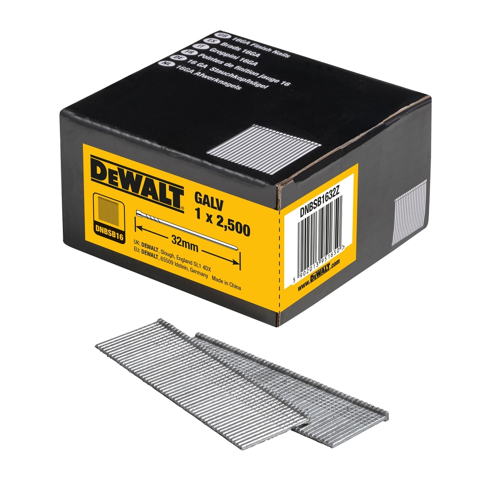Pointes 16Ga 1,2 x 32 mm - DNBSB1632Z - DEWALT