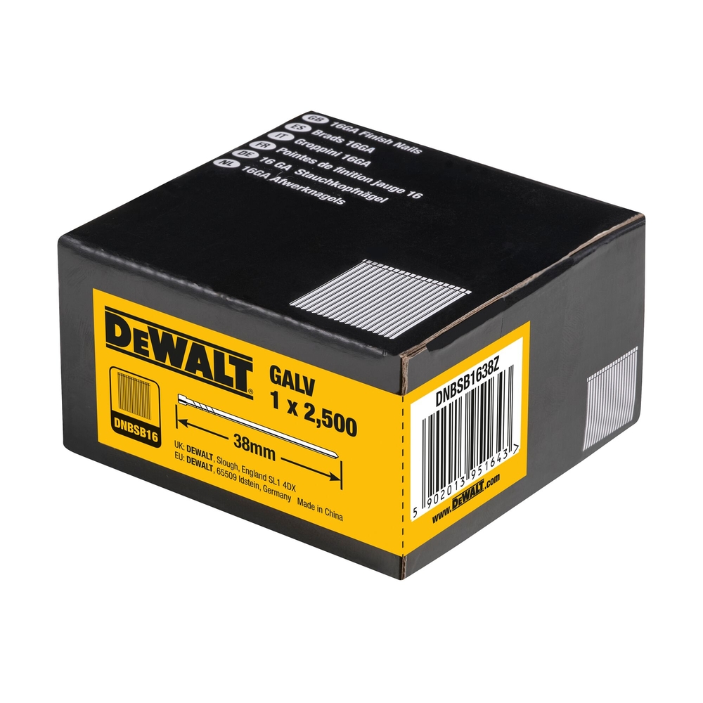 Pointes 16Ga 1,2 x 38 mm - DNBSB1638Z - DEWALT