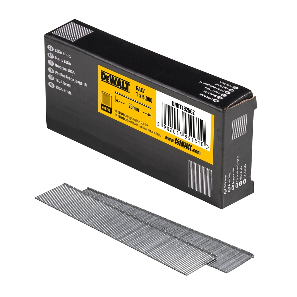 Pointes 18Ga 1,02 x 25 mm - DNBT1825GZ - DEWALT