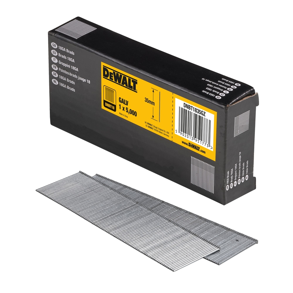 Pointes 18Ga 1,02 x 35 mm - DNBT1835GZ - DEWALT