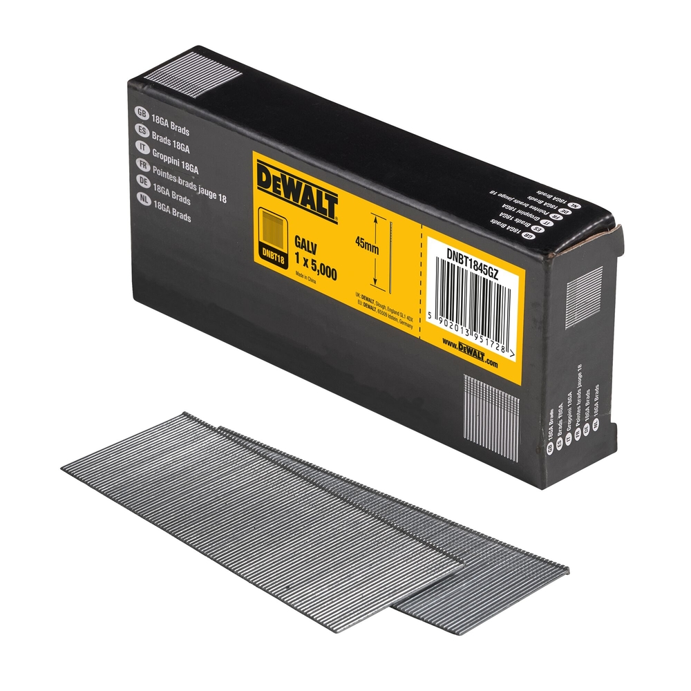 Pointes 18Ga 1,02 x 45 mm - DNBT1845GZ - DEWALT