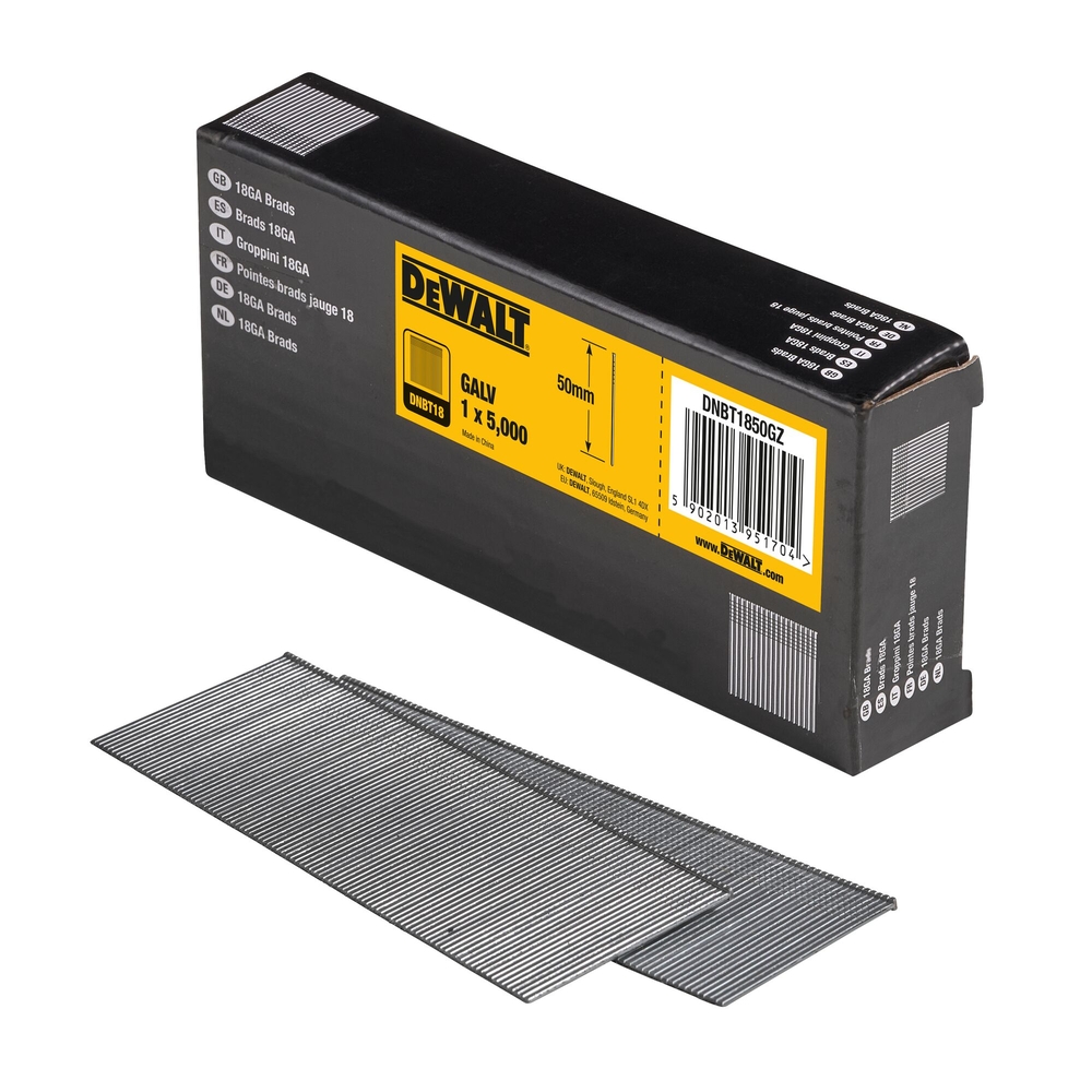 Pointes 18Ga 1,02 x 50 mm - DNBT1850GZ - DEWALT