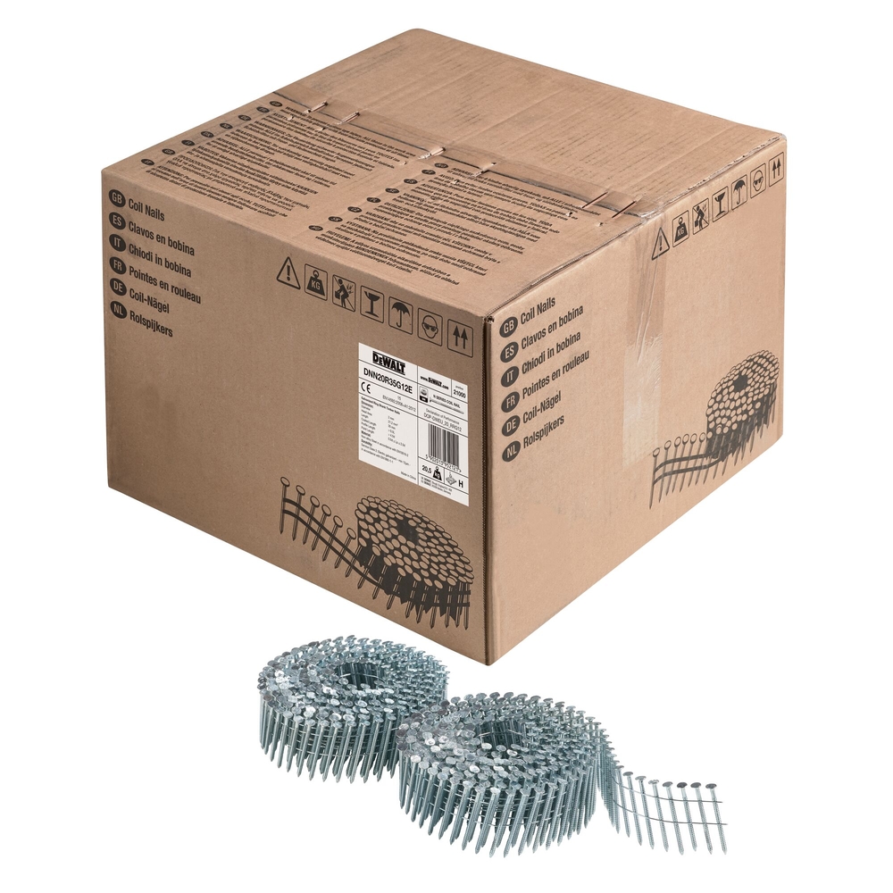 Pointes en rouleau crantées électro-zinguées 2,03 x 35 mm - DNN20R35G12E - DEWALT