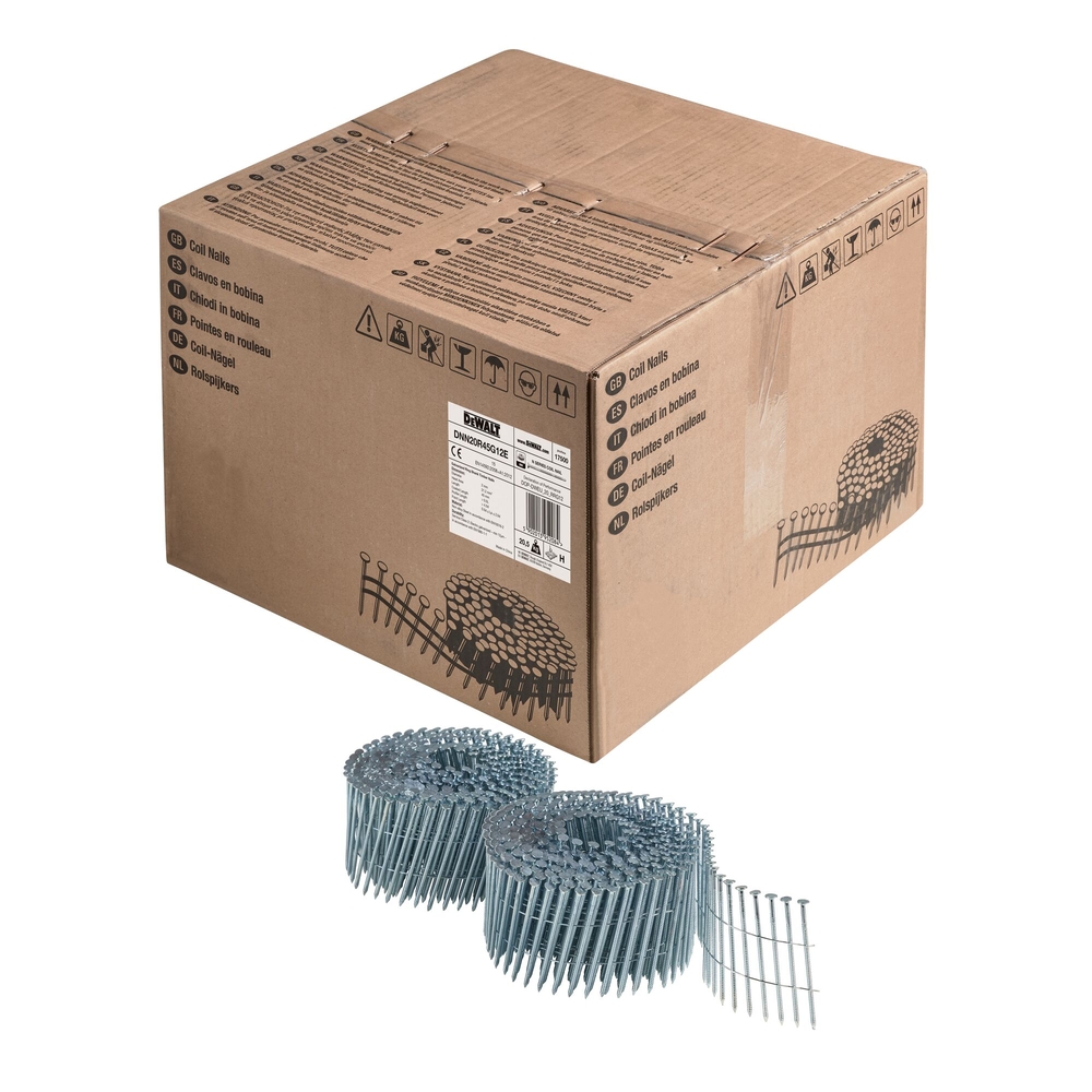Pointes en rouleau crantées électro-zinguées 2,03 x 45 mm - DNN20R45G12E - DEWALT