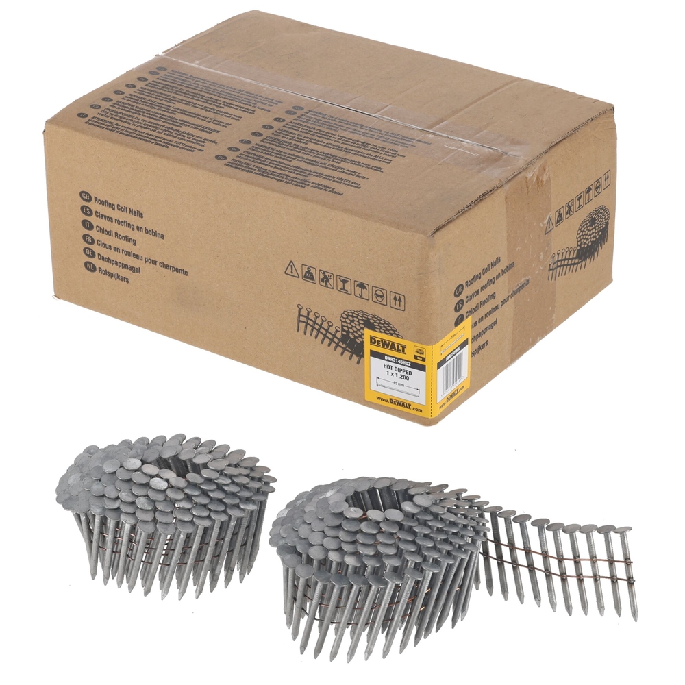 Pointes en rouleau galvanisées à chaud 3,1 x 45 mm - DNR3145HDZ - DEWALT