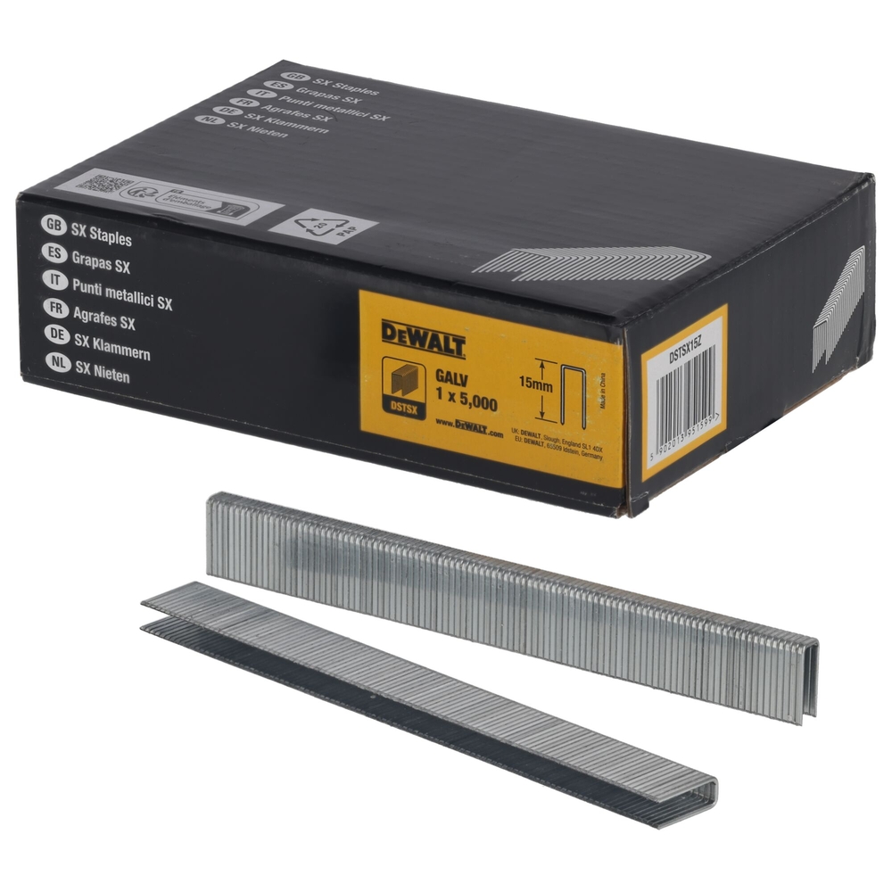 Agrafes 5,6 x 15 mm - DSTSX15Z - DEWALT