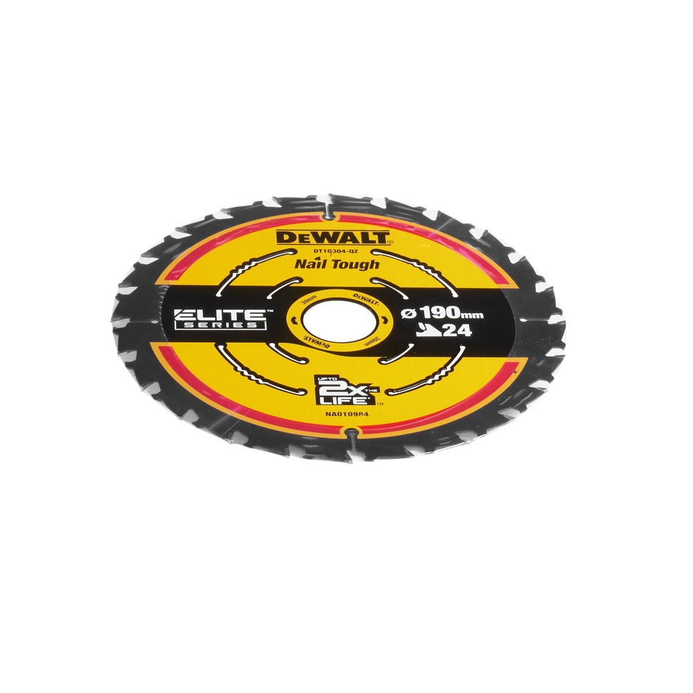 Lame de scie circulaire 190x30 mm, 24 dents, ATB/tronçonnage, angle d'attaque 20 - DT10304-QZ - DEWALT